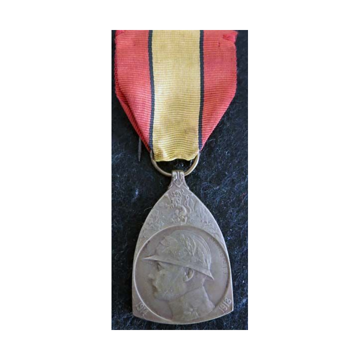 BELGIQUE : médaille commémorative de la 1° guerre mondiale 1914-1918 en bronze