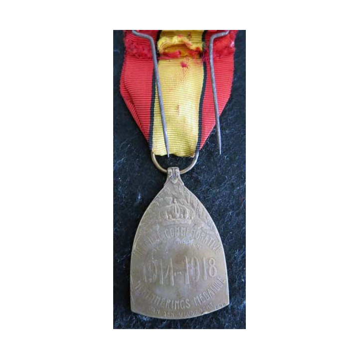 BELGIQUE : médaille commémorative de la 1° guerre mondiale 1914-1918 en bronze