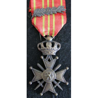BELGIQUE : croix de guerre 1914-1918 avec 1 palme en bronze