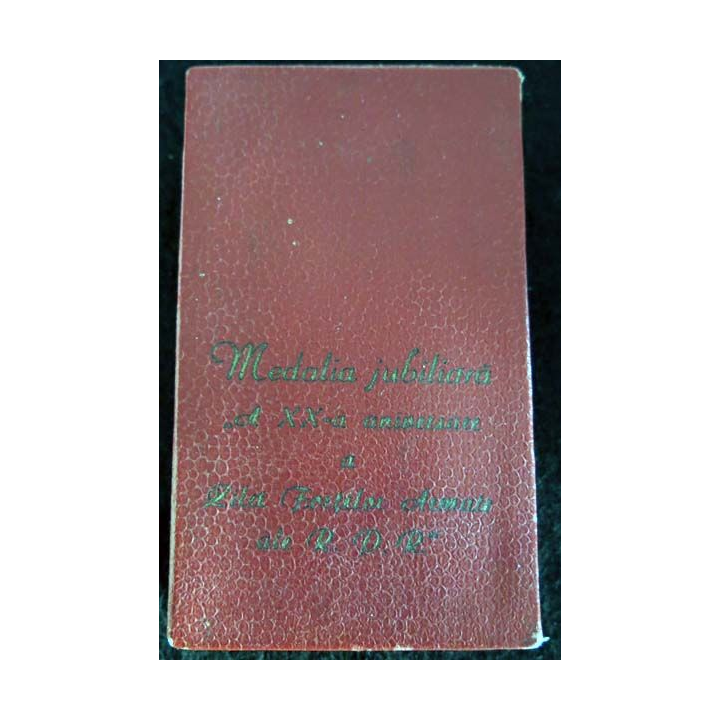 ROUMANIE : médaille du 20° Anniversaire de la Libération dans son coffret d'origine