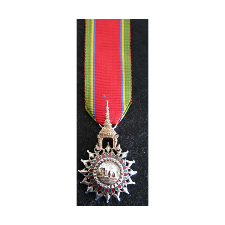 SIAM : médaille de l'ordre de l'éléphant blanc étoile de chevalier de 5° classe