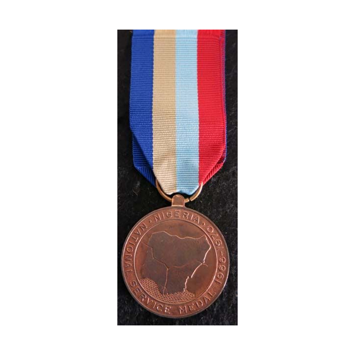 NIGERIA  : médaille de la National Service Medal 1975 en métal couleur cuivre