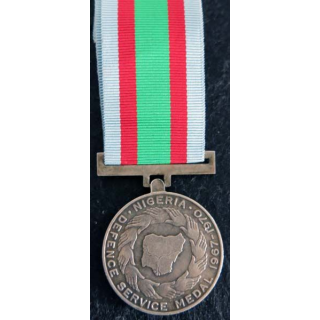 NIGERIA  : médaille de la Defence Service Medal 1975 en métal couleur argent