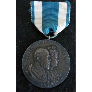 SAXE : médaille Médaille commémorative de l'anniversaire de mariage du duc Alfred et de la grande duchesse Marie (Coburg-Gotha)