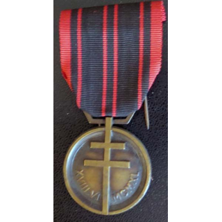 FRANCE : Médaille de la résistance en bronze mat sans poinçon