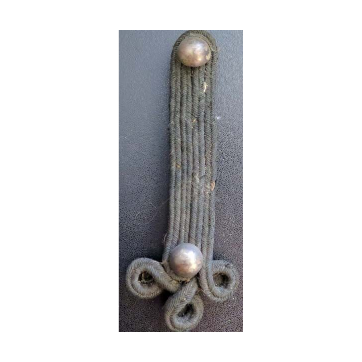 Trêfle d'épaule épaulette vieux modèle en tresses noires