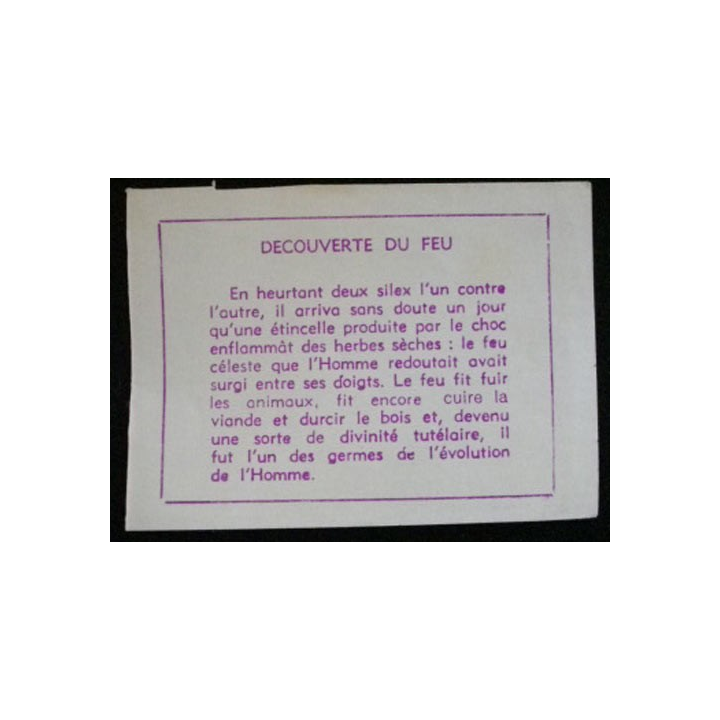 DÉCOUVERTE DU FEU