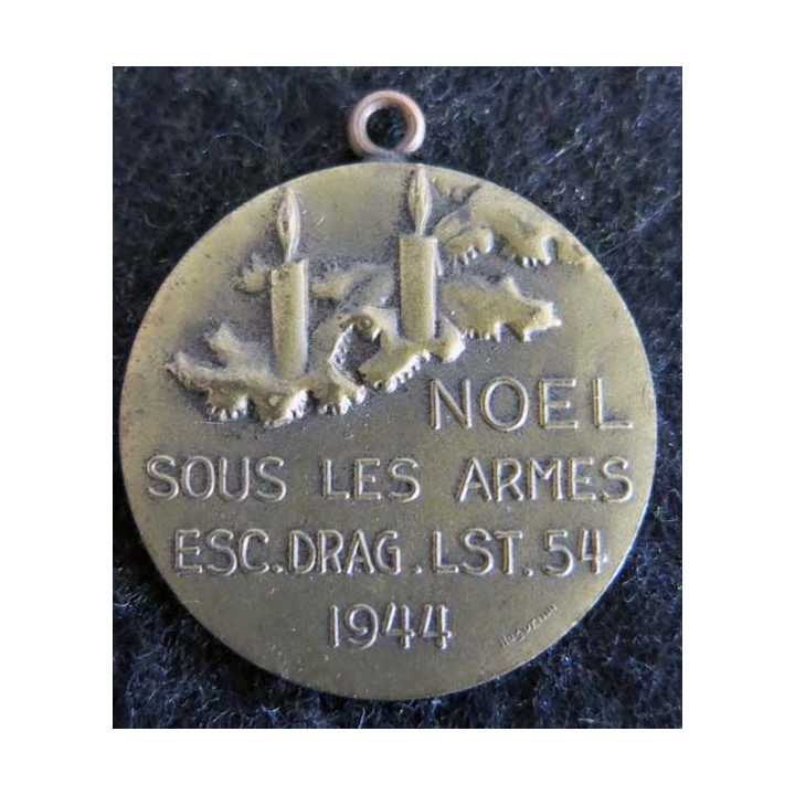 WW2 :  médaille du Noël sous les armes ESC. LST. 54 1944