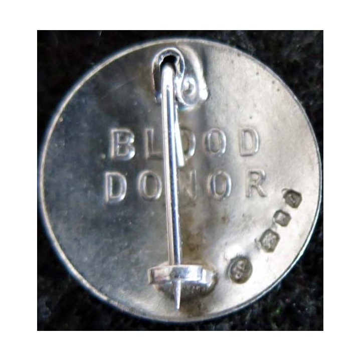 GRANDE BRETAGNE : badge blood donor donneur de sang en émail