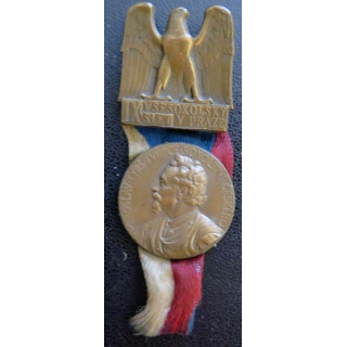 IX° VSESOKOLSKY SLET V PRAZE 1938 en bronze Prague 