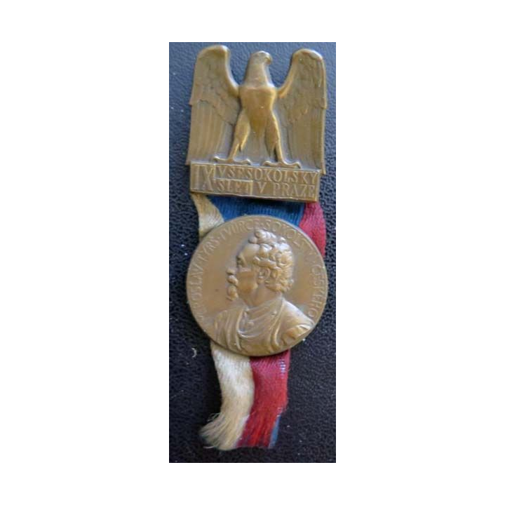IX° VSESOKOLSKY SLET V PRAZE 1938 en bronze Prague 