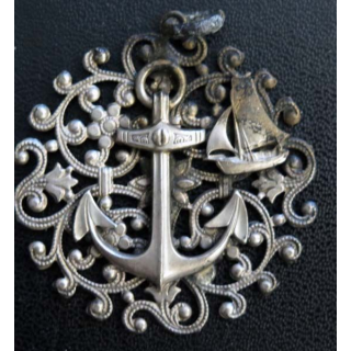 médaille argentée de marine de pêche région de la Rochelle