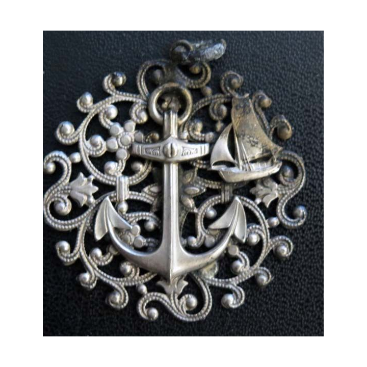 médaille argentée de marine de pêche région de la Rochelle