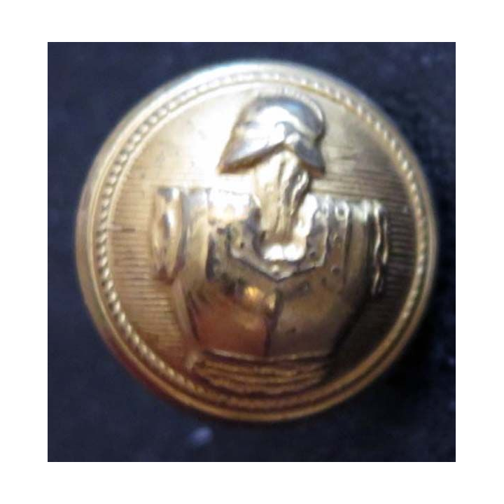 GENIE : bouton d'uniforme du génie de 16 mm couleur laiton dorée