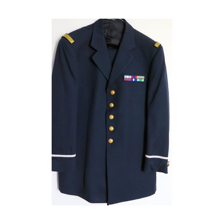 Tenue bleue de soirée d'adjudant de la Légion veste et pantalon