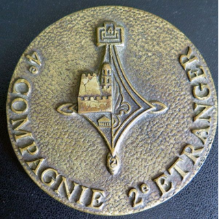 2° REI : médaille de la 4° compagnie du 2° régiment étranger d'infanterie