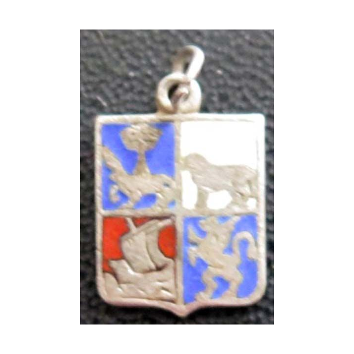 BLASON INCONNU : insigne métallique ancien blason en émail 11 x 16 mm