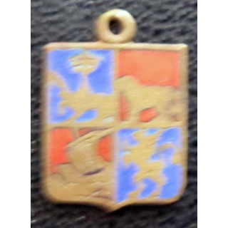 BLASON INCONNU : insigne métallique ancien blason en émail 11 x 16 mm