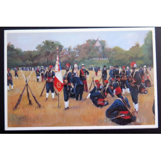Carte de voeux du drapeau du 1° RTS régiment de tirailleur sénégalais