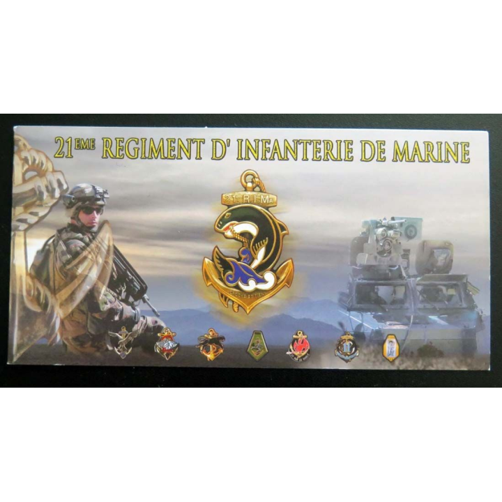 Carte de voeux du 21° Régiment d'Infanterie de marine RIMA