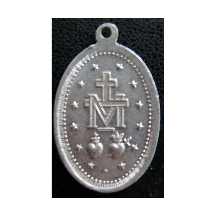 médaille religieuse en aluminium de Marie conçue sans péché de hauteur 3,3 cm