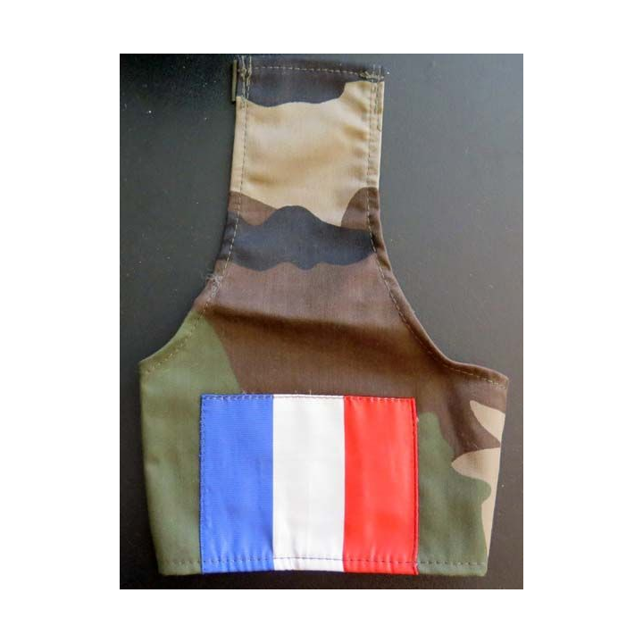 FRANCE : BRASSARD DÉPAULE FRANCE sur tissu camouflé