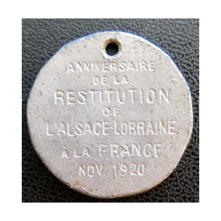 Anniversaire de la restitution de l'Alsace Lorraine à France nov 1920
