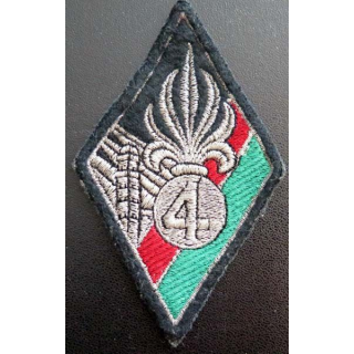4° REI : insigne tissu du 4° régiment étranger d'infanterie hauteur 11,2 cm
