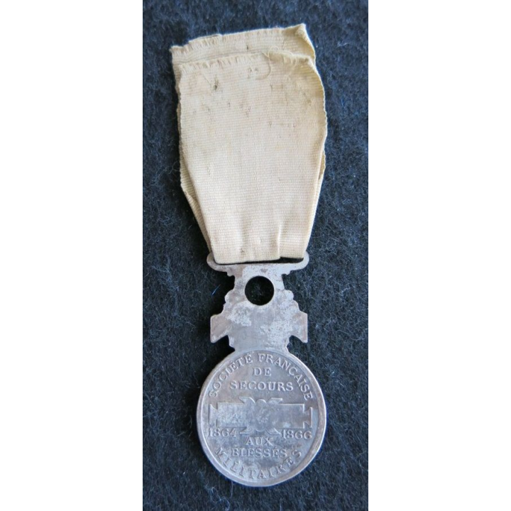FRANCE : médaille de la Société de Secours aux Blessés Militaires 1864-1866 argent