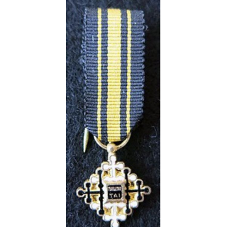 THAÏLANDE : Médaille miniature de chevalier de l'Ordre du Mérite Civil Taï en argent