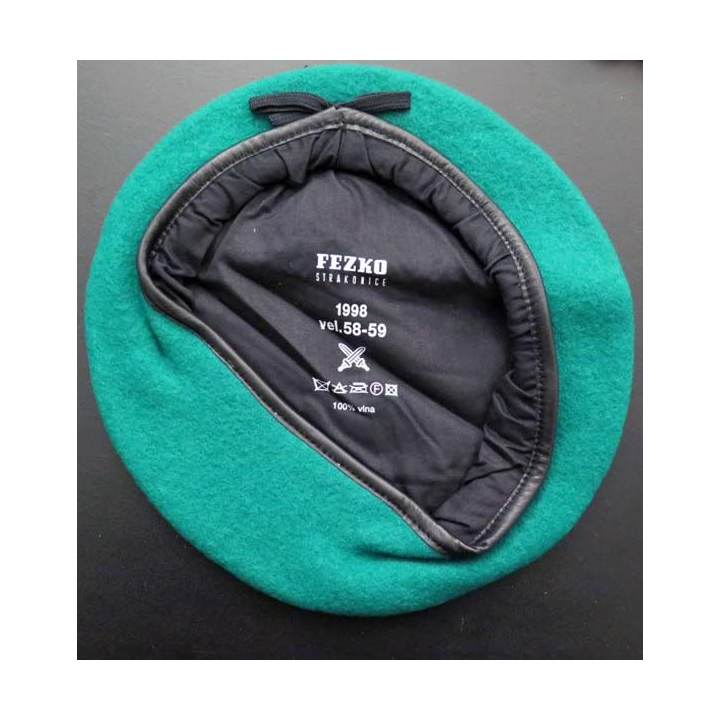 béret tchécoslovaque vert taille 58-59 FEZKO 1998