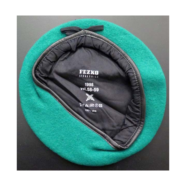 béret tchécoslovaque vert taille 58-59 FEZKO 1998