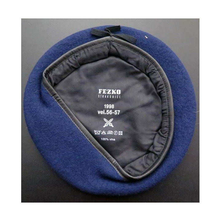 béret tchécoslovaque bleu marine taille 56-57