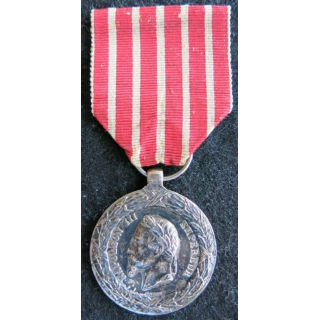 FRANCE : médaille commémorative de la campagne d'Italie de 1859 en argent