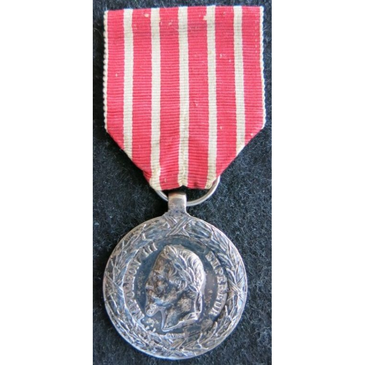 FRANCE : médaille commémorative de la campagne d'Italie de 1859 en argent