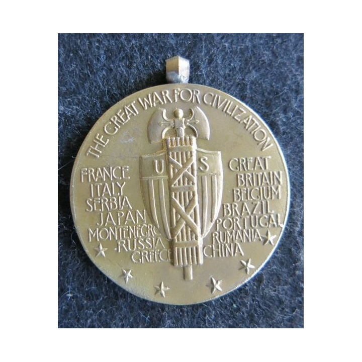 USA : Médaille de l'US Victory Medal Ribbon sans ruban en bronze