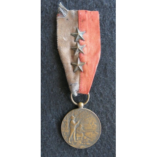 FRANCE : médaille d'honneur de société de pêche poinçon bronze avec étoile