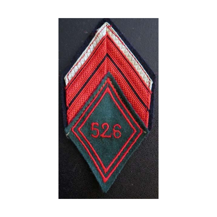 526° RT : Galon de caporal du 526° régiment du train avec liseret argent 