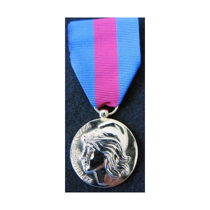 FRANCE : médaille des services militaires volontaires en métal doré