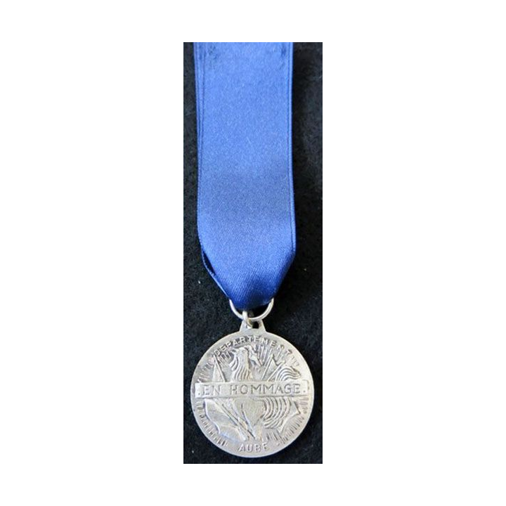 FRANCE  : médaille du cinquantenaire du 11 novembre 1918 département  Aube