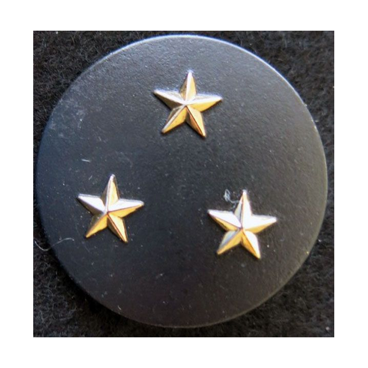 INSIGNE DE BÉRET : Insigne de béret Général de division 3 étoiles dorées