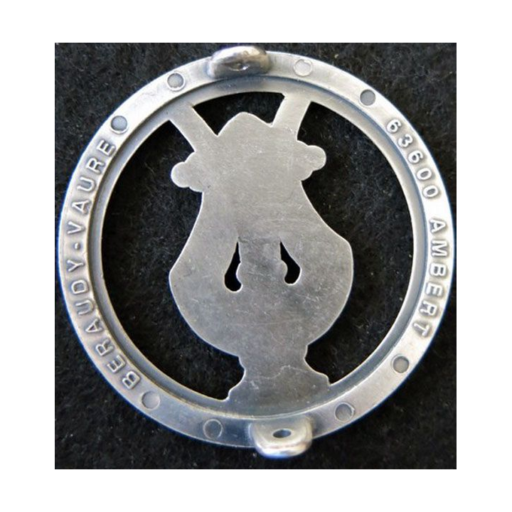 MUSIQUE : Insigne béret de musique militaire de fabrication Béraudy Vaure 4,4 cm