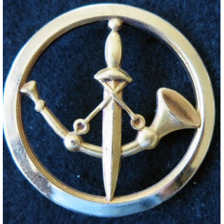INSIGNE DE BERET  : Insigne de béret de la Poste aux armées en métal doré