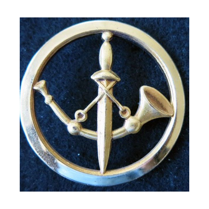 INSIGNE DE BERET  : Insigne de béret de la Poste aux armées en métal doré