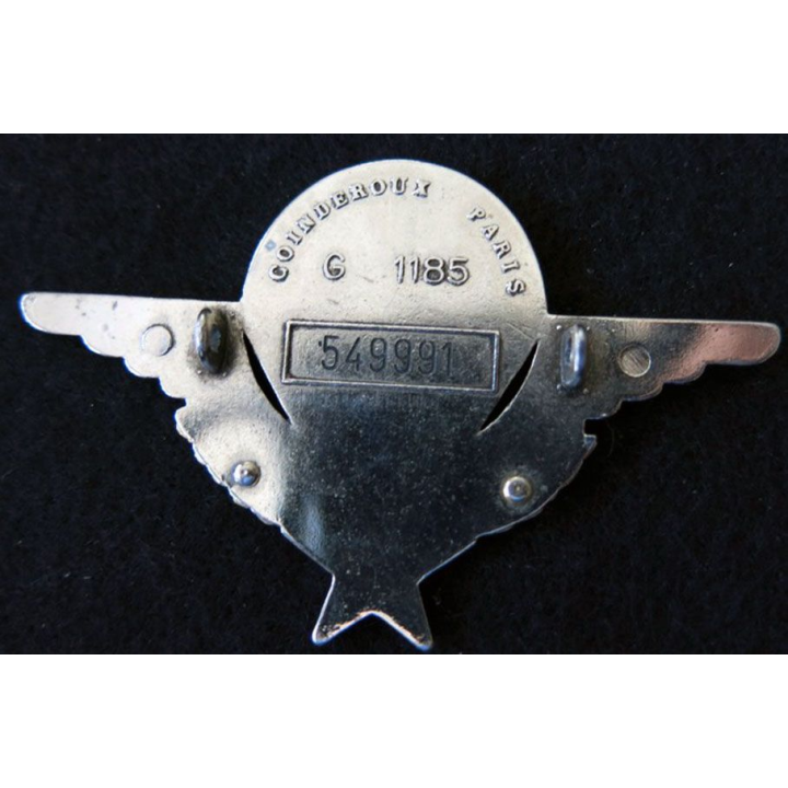 BREVET PARA :  insigne métallique de brevet  parachutiste de fabrication Coinderoux GS 1185 N° 549991