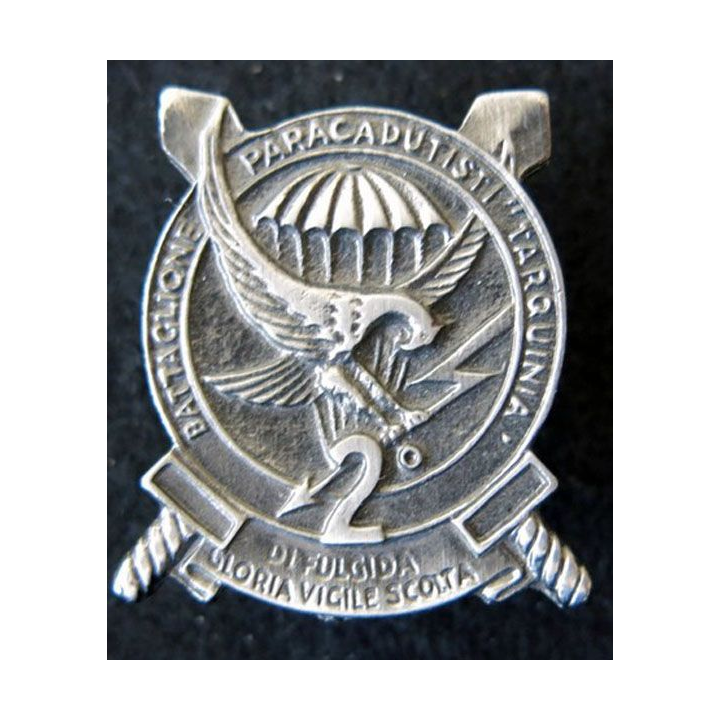 ITALIE : insigne métallique du 2° Battaglione Paracadutisti " Tarquinia "