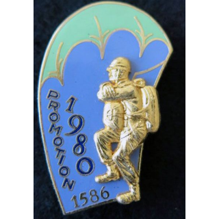 PROMO ETAP 1980 1586 : insigne métallique de la promotion de l'école des troupes aéroportées 1980 1586 Delsart n° 273