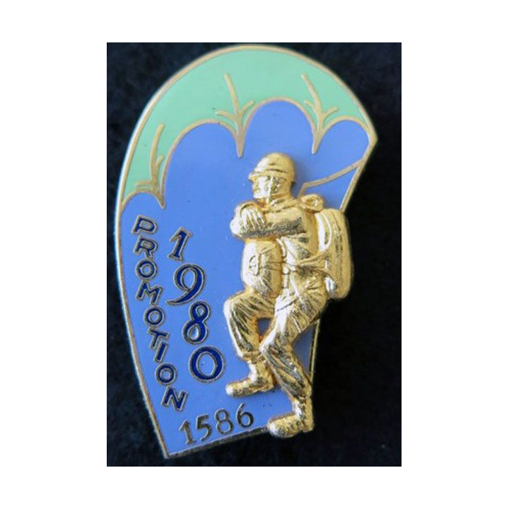 PROMO ETAP 1980 1586 : insigne métallique de la promotion de l'école des troupes aéroportées 1980 1586 Delsart n° 273