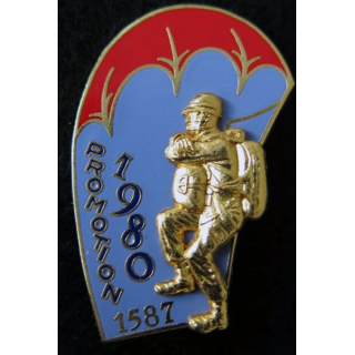 PROMO ETAP 1980 1587 : insigne métallique de la promotion de l'école des troupes aéroportées 1980 1587 Delsart n° 189