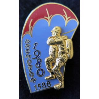 PROMO ETAP 1980 1588 : insigne métallique de la promotion de l'école des troupes aéroportées 1980 1588 Delsart n° 187